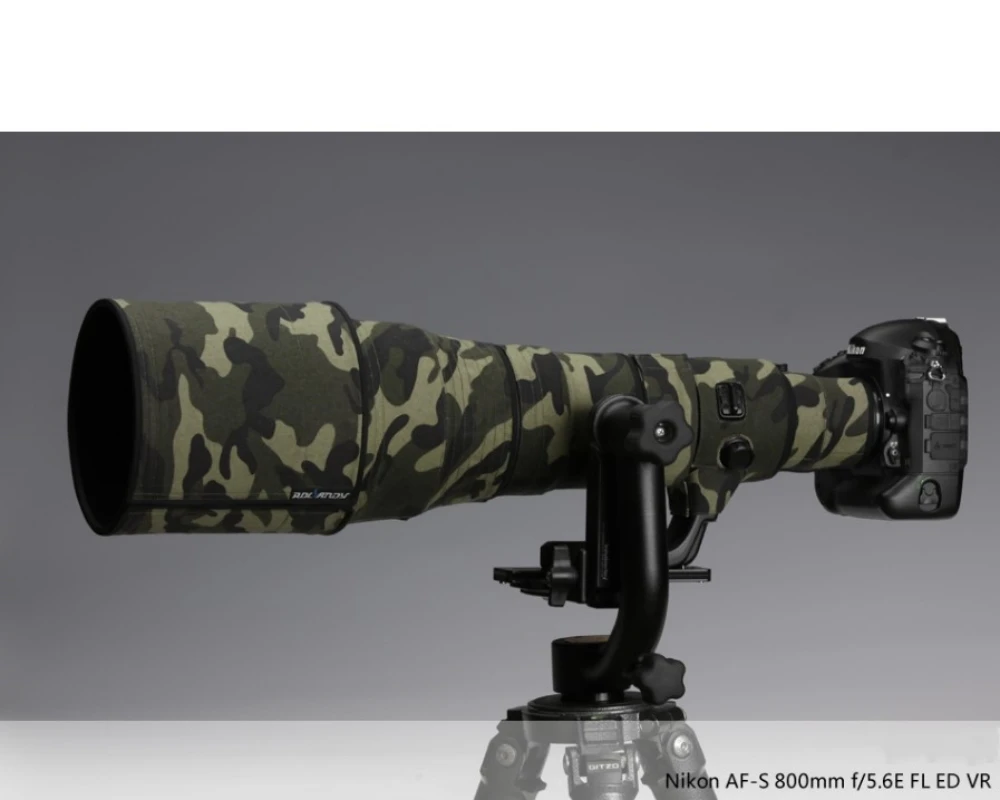 Imagem -05 - Rolanpro-lens Vestuário Camouflage Coat Capa de Chuva para Nikon Af-s 800 mm f 5.6e fl ed vr Lens Protective Case Guns Sleeve