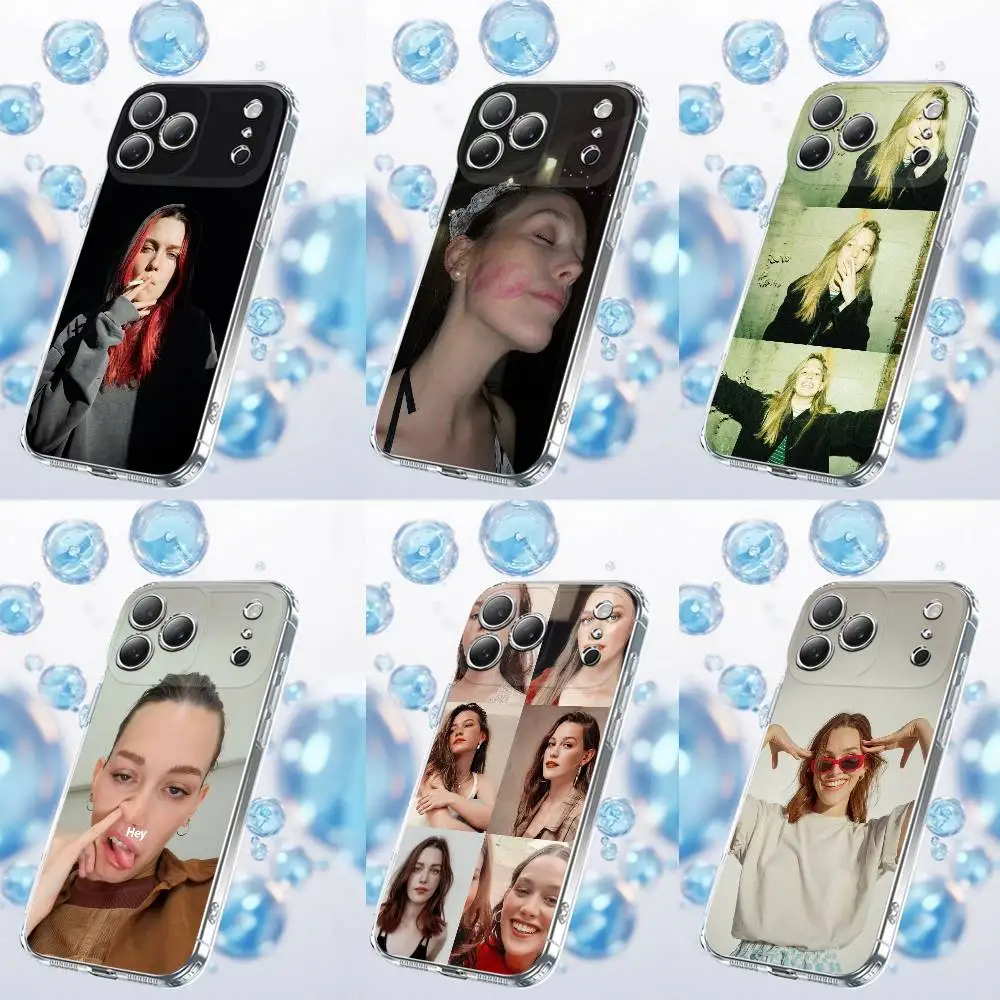 iPhone 17、16、15、14、13、12、11 Plus、Pro、Max、Plus、E、SE4、Air、Mini用透明V-Victoria Pedrettiカバー