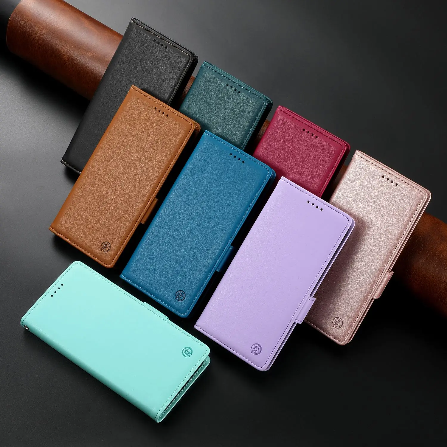 Leather Cover Holder Phone Case For Samsung Galaxy A56 A36 A26 A55 A35 A25 A54 A34 A24 A73 A53 A33 A23 A52 A72 A22 A32 4G 5G