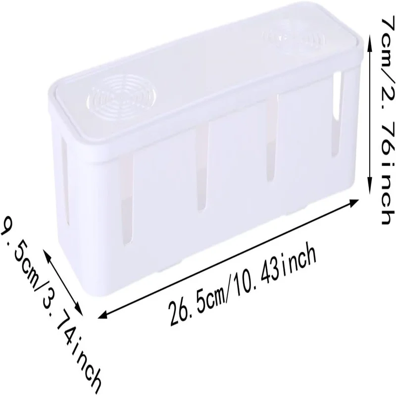 Desktop Power Strip Storage Box Wire Plug Board Fixed Collection Box Power Cord Socket Data Cable Storage And Organization Box