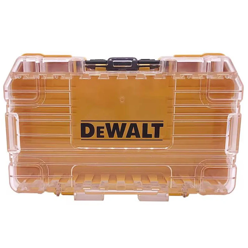 DEWALT TSTAK Medium Tough Case Transparent Cover Yellow Shell Mini Tool Storage Arrange Box Plastic High Hardness Durability