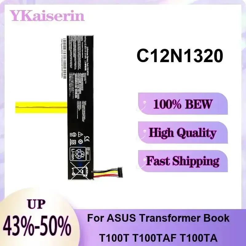 7900mAh C12N1320 Prolonged Performance Tablet Battery For Asus Transformer Book T100T T100TAF T100TA Stable Power Supply