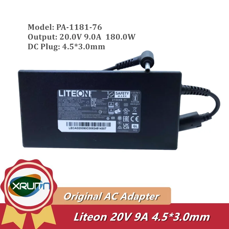 

Used Genuine Liteon PA-1181-76 20V 9A 180W 4.5x3.0mm Laptop Charger Adapter Original Gaming Power Supply