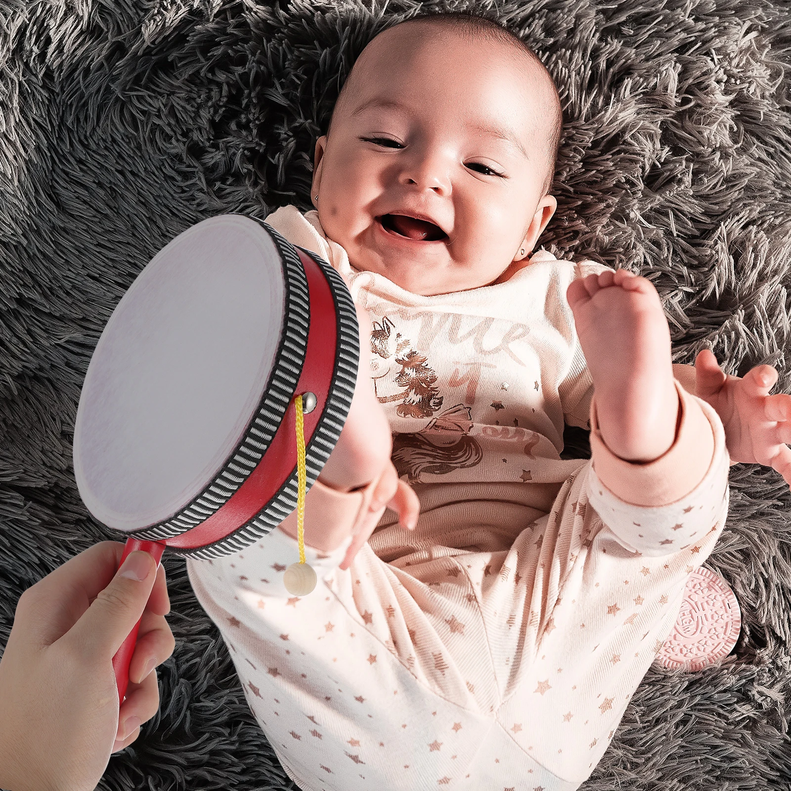 

Wave Drum Percussion Instrument For Kids Educational Hand Bell Plaything Funny Musical Gift Lightweight Early Development