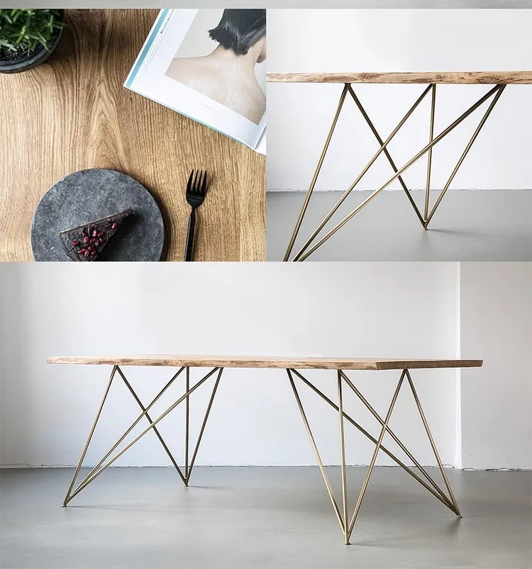 xx-Modern Durable Simple Solid Wood Conference Table Industrial Wind Rectangular Computer Negotiation Desk Chair Combination*