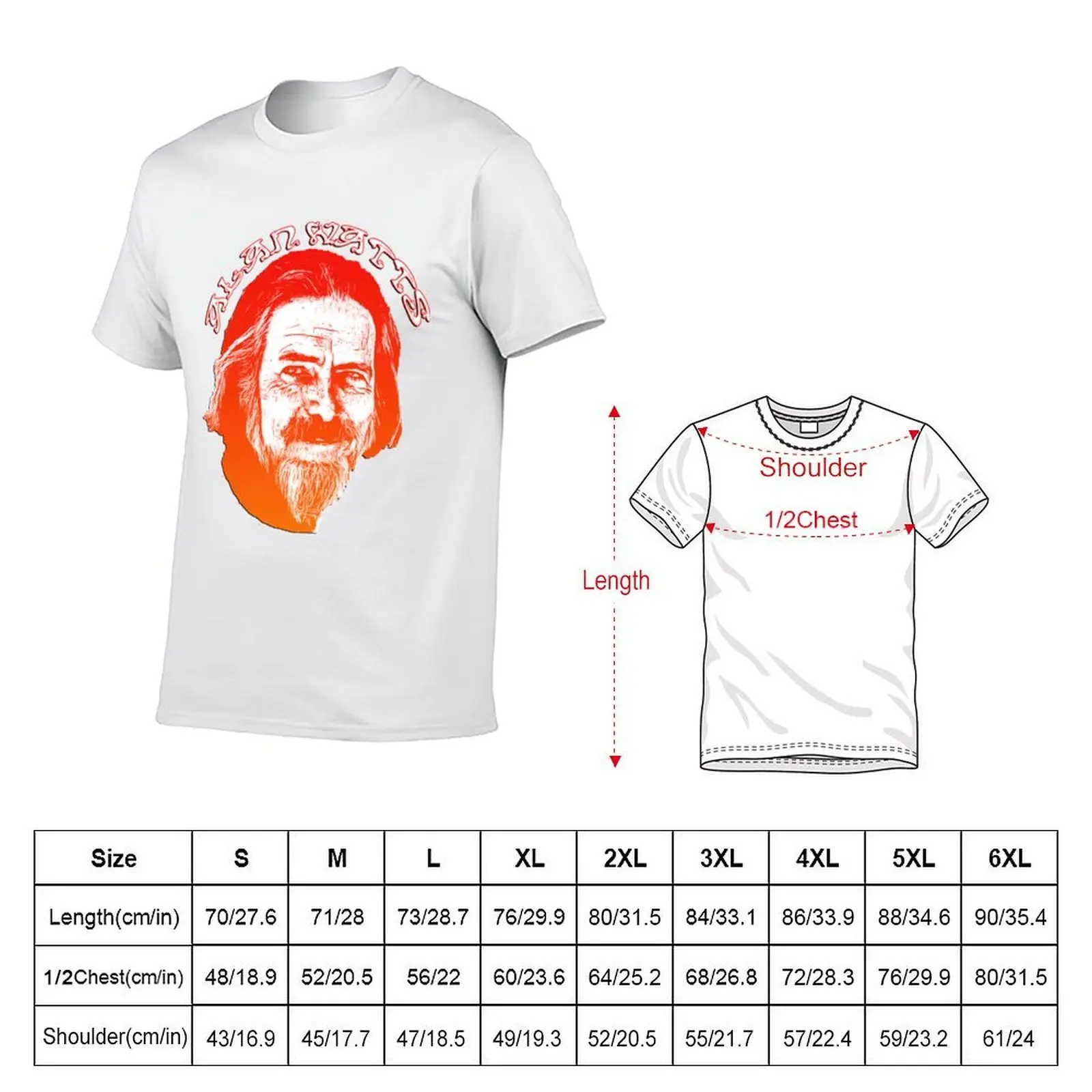 Alan Watts T-Shirt funny costumes shirts graphic tees Men's cotton t-shirt