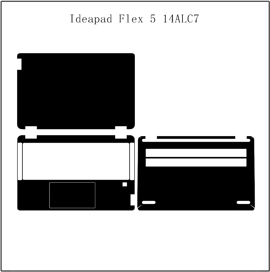 Pre-cut 1x Top+1x Around keyboard+1xBottom Skin Sticker Cover For Lenovo Ideapad Flex 5 14ALC7 /C340-14IML 2 in 1 Laptop Skin