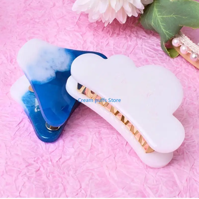 

50LE Hairpin Grasping Clip UV Crystal Epoxy Mold Hair Pin Silicone Mould DIY Crafts