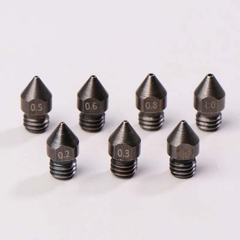 3D Printer Accessories CR-6SE Nozzle MK8 Upgraded Version S1 Chrome Zirconium Copper Brass Tool