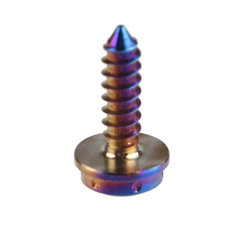 Motorcycle shell tapping screw  Blue plated 304 stainless steel outer hexagonal screw hollow big head flange self-tapping screw