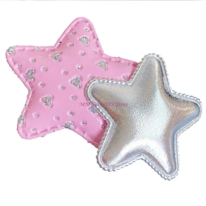 49ME البسيطة الترتر ستار Y2K على غرار القلب اليدوية لطيف دبابيس غطاء الرأس دبوس الشعر البسيطة