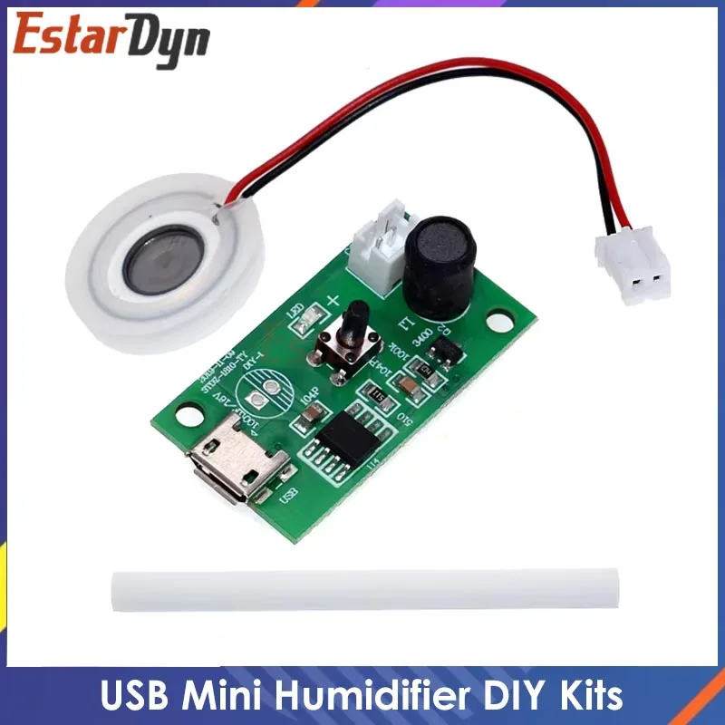 USB Mini Umidificador DIY Kits, Névoa Criador e Driver Placa de Circuito, Fogger Atomização, Filme Atomizador Folha, Mini oscilante