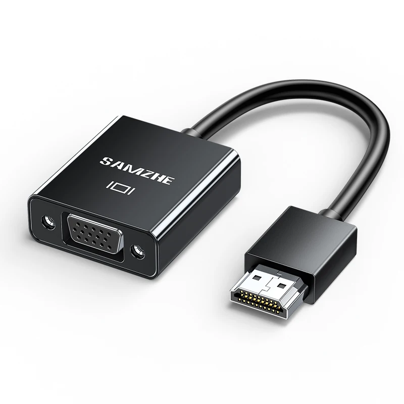 SAMZHE HDMI naar VGA Adapter voor PS4 Male Naar Famale Converter 1080P HDMI VGA Adapter voor TV Box PC HDMI naar VGA