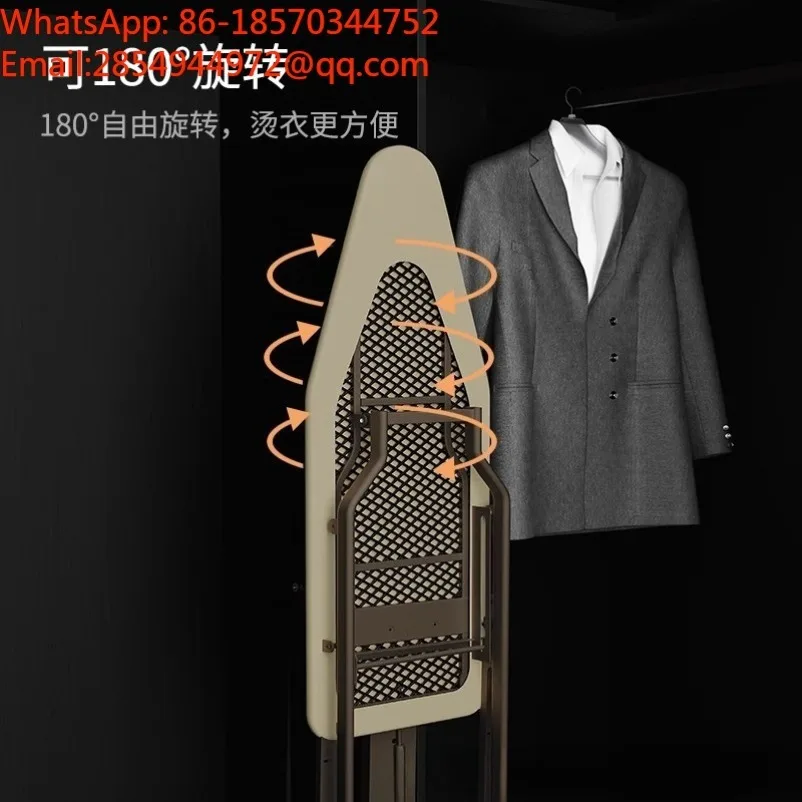 Side‑Mount Rotatable Built‑in Wardrobe Ironing Board Extended Folding Iron Holder Cabinet Embedded Ironing Hardware