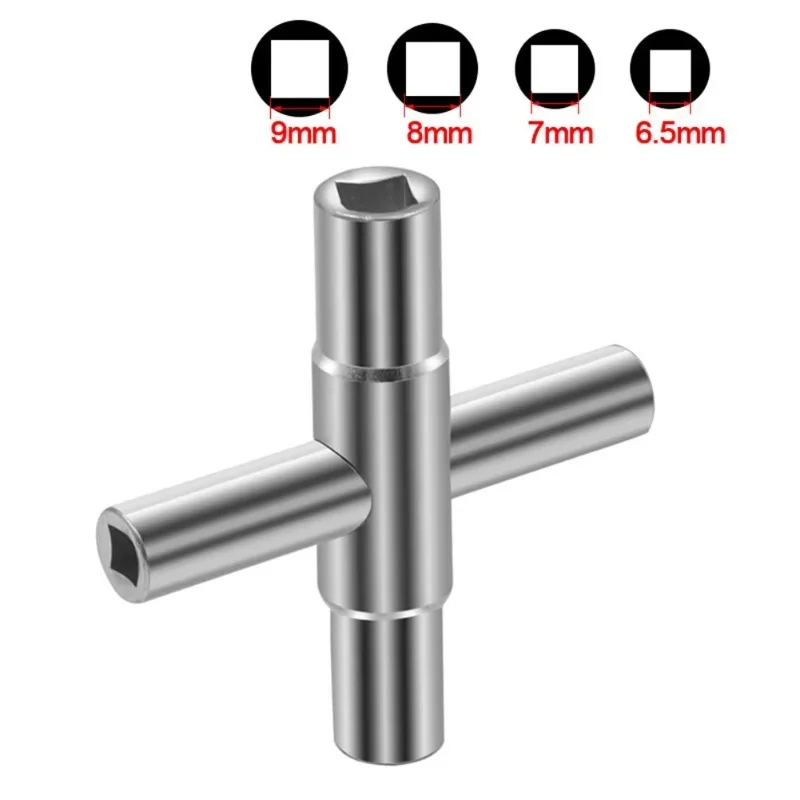 4In1 Universal Faucet Wrench Square Key Plumber Gas Meter Cabinet Bathroom Wrench Bleed Radiator Hand Tool