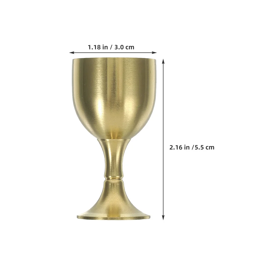 4pcs Vintage Chalice Goblet Golden Copper Drinking Cup For Party Wine Holder Retro Liquor Goblet Decorative Metal Cup Home