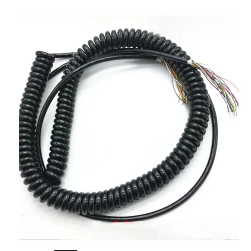 Wholesale 12 15 16 17 18 19 21 Cores Spring Spiral Cable Coiled Cable for CNC Handheld Encoder Manual Pulse Generator MPG