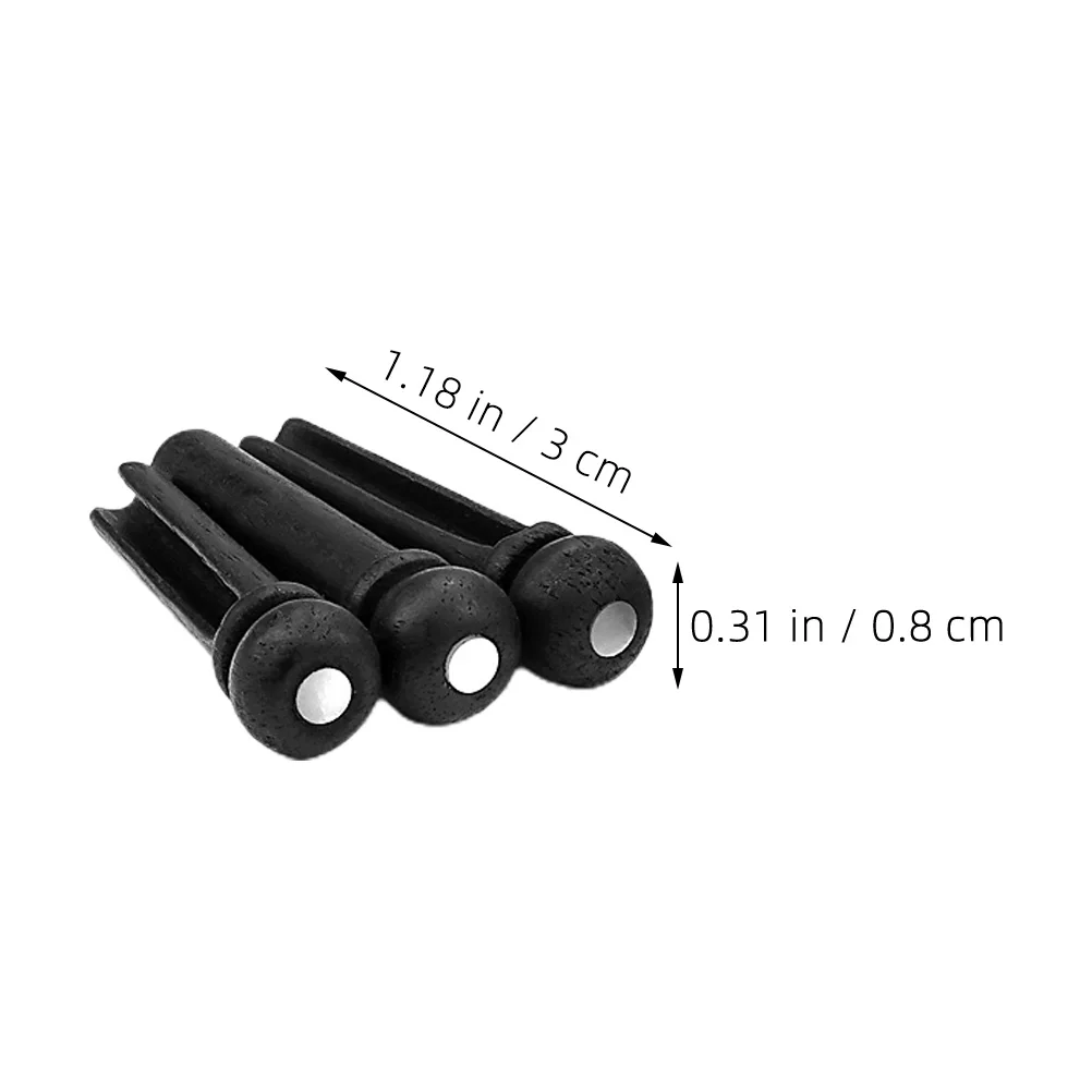 

6pcs String Pin Set Wood Replacement Bridge Pegs Electric Durable Easy Installation Non-Deforming Replacement Parts Pin For