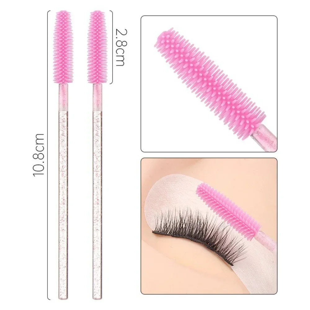 Wholesale 150/300 Pcs Silicone Crystal Mascara Wands Reusable Eyelash Brushes Comb Spoolie Brush for Women Makeup Beauty Tools