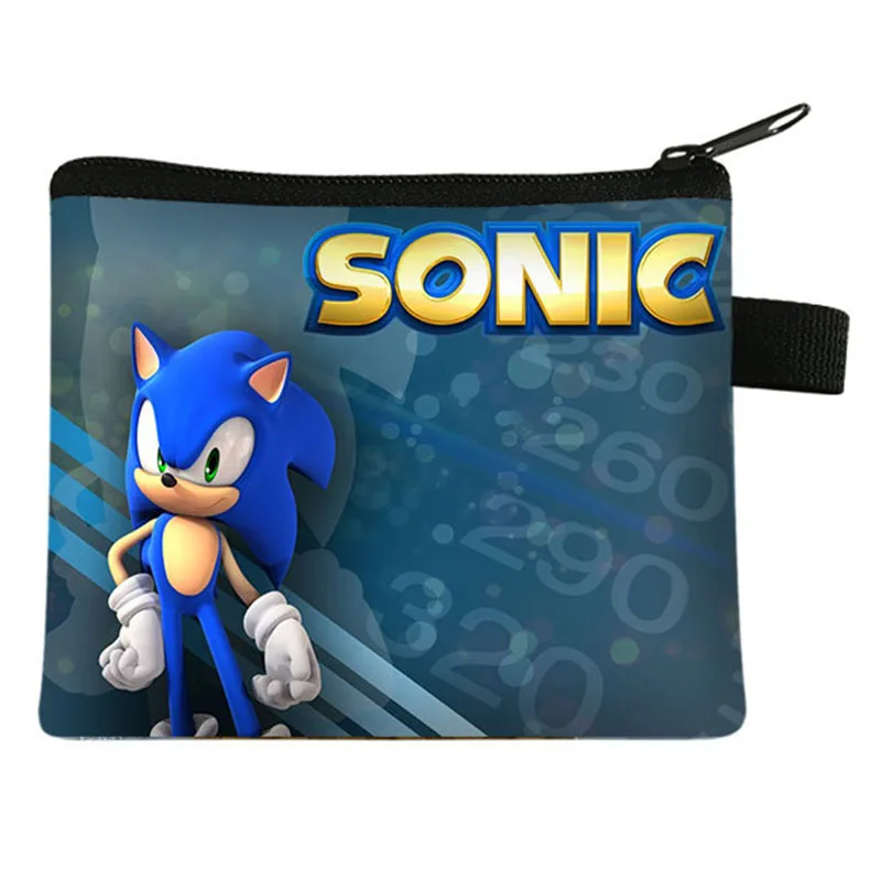 Monedero de Sonic The Hedgehog para niños, Cartera de viento oscuro, bolsa portátil para tarjetas, bolsas de almacenamiento para llaves, regalos de