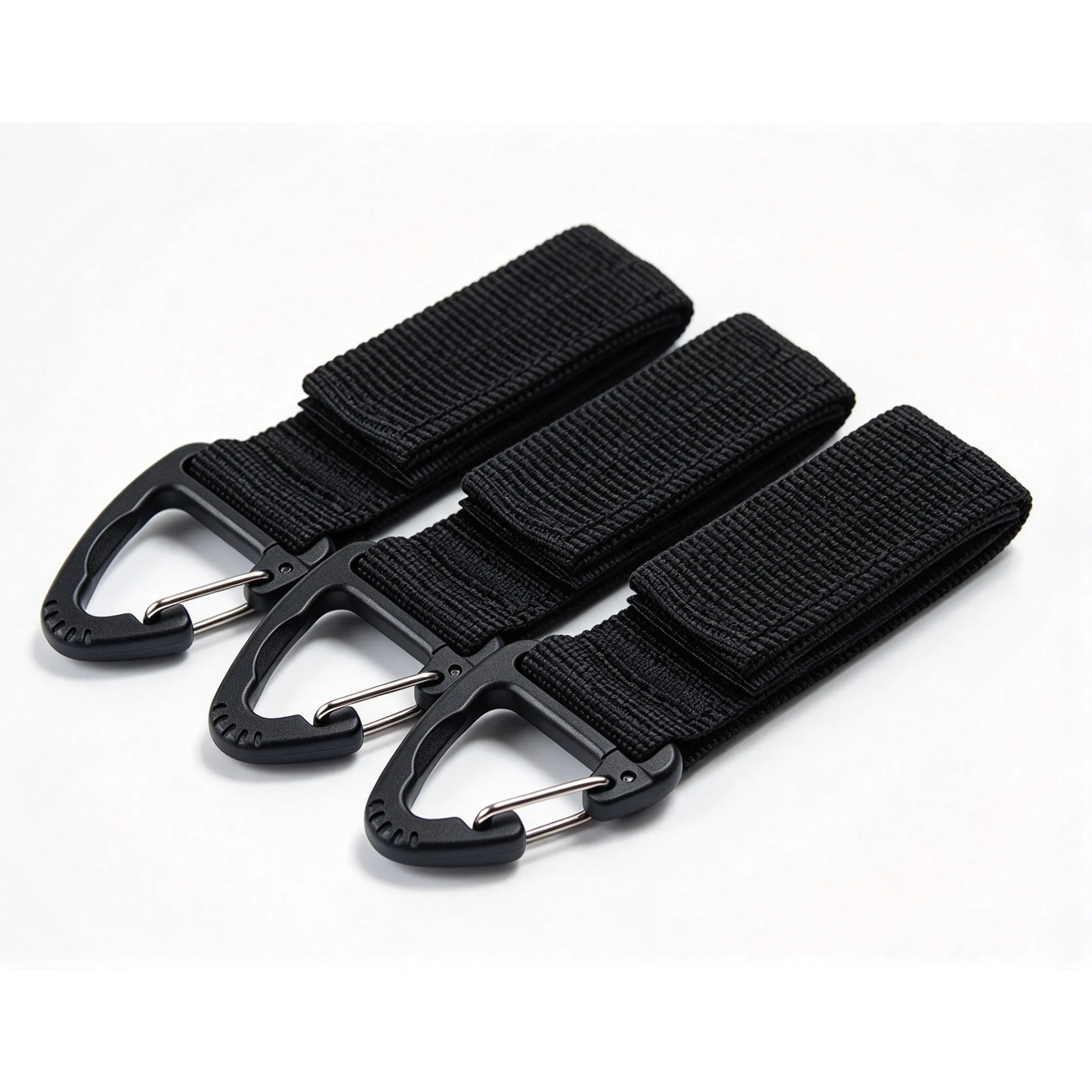 2/8/10 Molle Webbing Clip Plastic Carabiner Non Locking Lightweight Strap Loop Buckle Backpack Keychain Travel Camping Gear