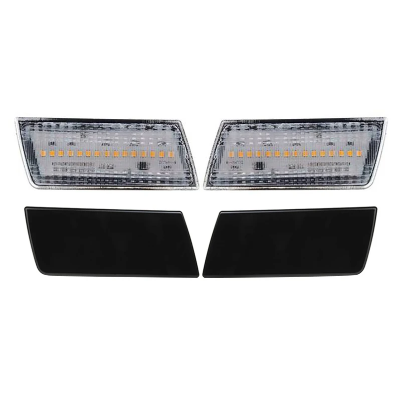 

2PCS LED Side Marker Light Amber Front Bumper Turn Signal Light For Chrysler 300 300C 2005-2010