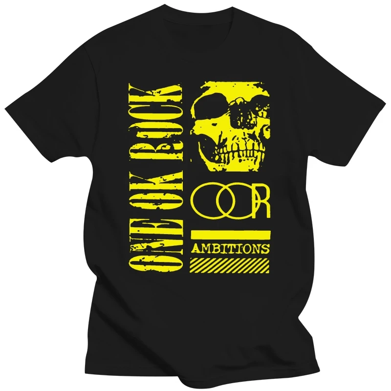 One OK Rock Ambitions Tour 2017 mens Black  White T Shirt XS-3XL