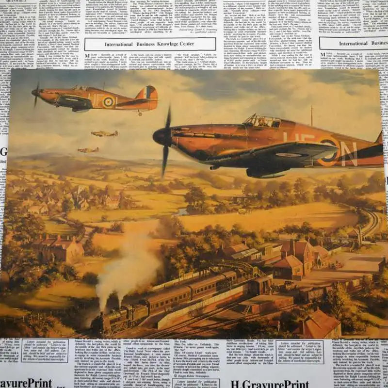 World War II Aircraft and Fighter Jets World War II Aircraft and Fighter Jets Decoration of The Bar Dormitory Room 30x42cm