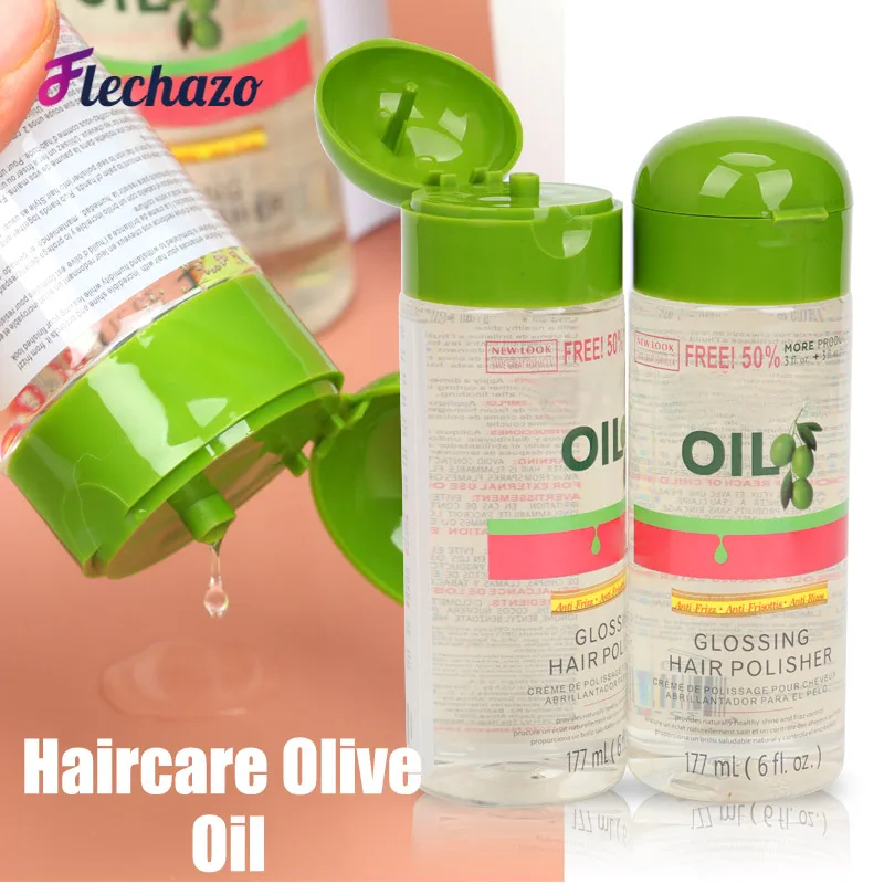 Olive Oil Frizz Control & Shine Glossing Polisher 6 Ounce Shining Hair Glossing Oil Daily Use Good Smell Hair Smooth Healthy Oil