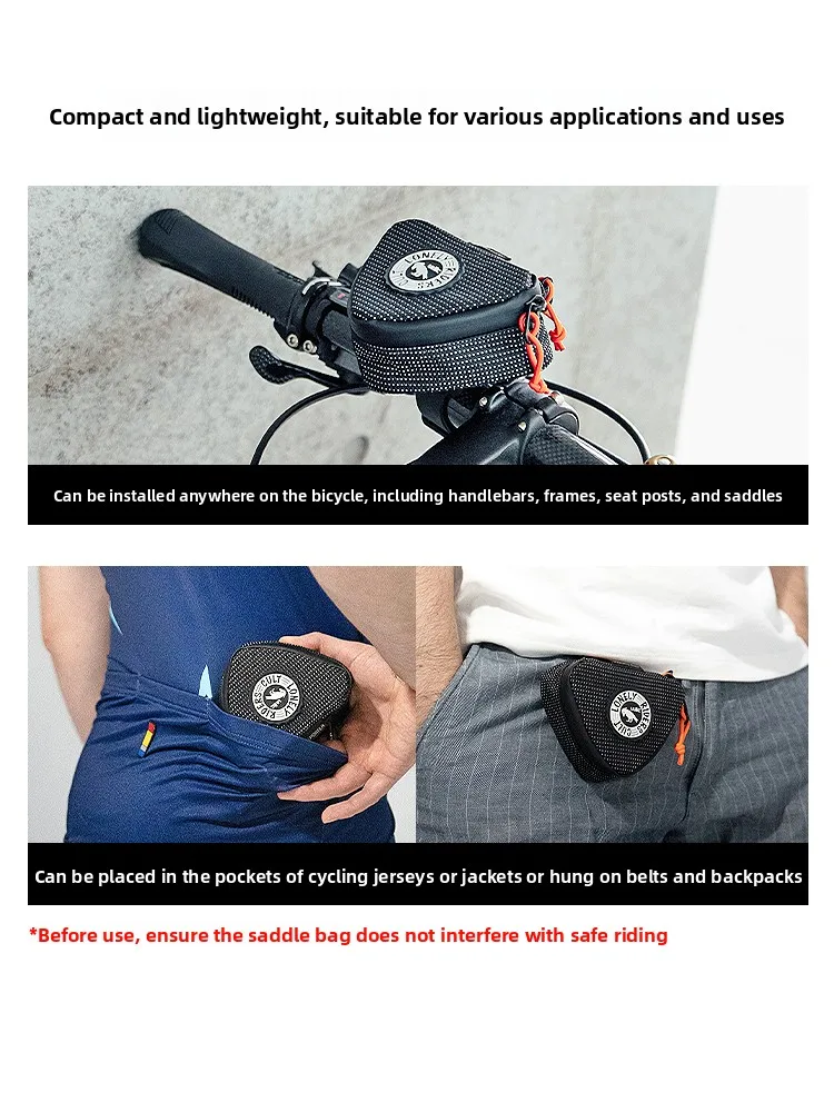 

ULAC Силиконовая передняя сумка для велосипеда Велосипедная сумка-седло Подвесная сумка на двойной молнии Водонепроницаемое оборудование для езды на велосипеде Acce...