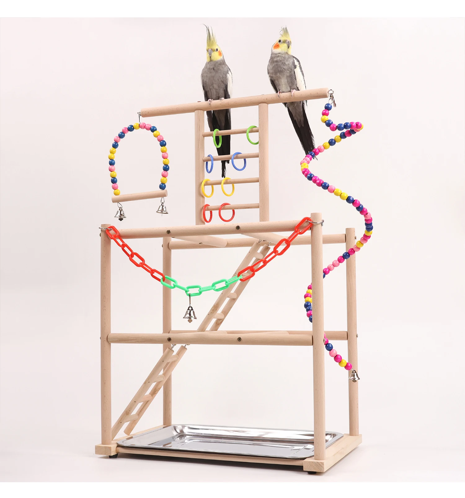 Parrot Ladder Station Frame Climbing Stairs Air Station Frame Parrot Toy Decompression And Boredom Toy Claw Sharpening Swing