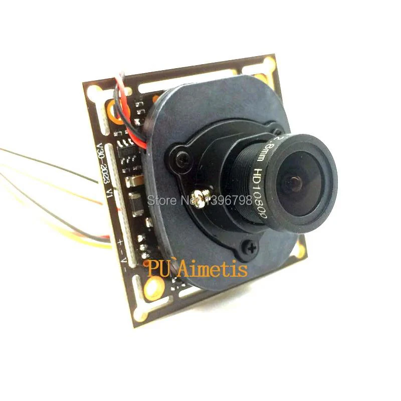 PU`Aimetis 2MP 1920*1080 AHD CCTV 1080P وحدة كاميرا للرؤية الليلية 1/2.7 2000TVL 2.8 مللي متر زاوية واسعة 120 درجة كاميرا مراقبة