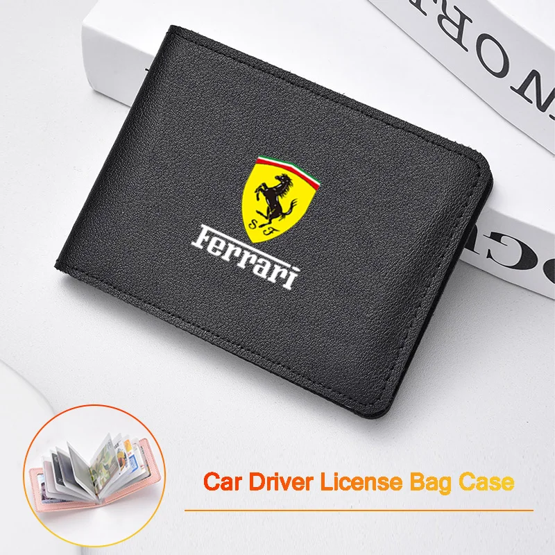 Автомобильный чехол для водительских прав, сумка для фотографий, кошелек для Ferrari 488 Portofino F8 F12 Roma Spider SF90 488, супербыстрые аксессуары Автомобильный чехол для водительских прав, сумка для фотографий, кошелек для Ferrari 488 Portofino F8 F12 Roma Spider SF90 488, супербыстрые аксессуары