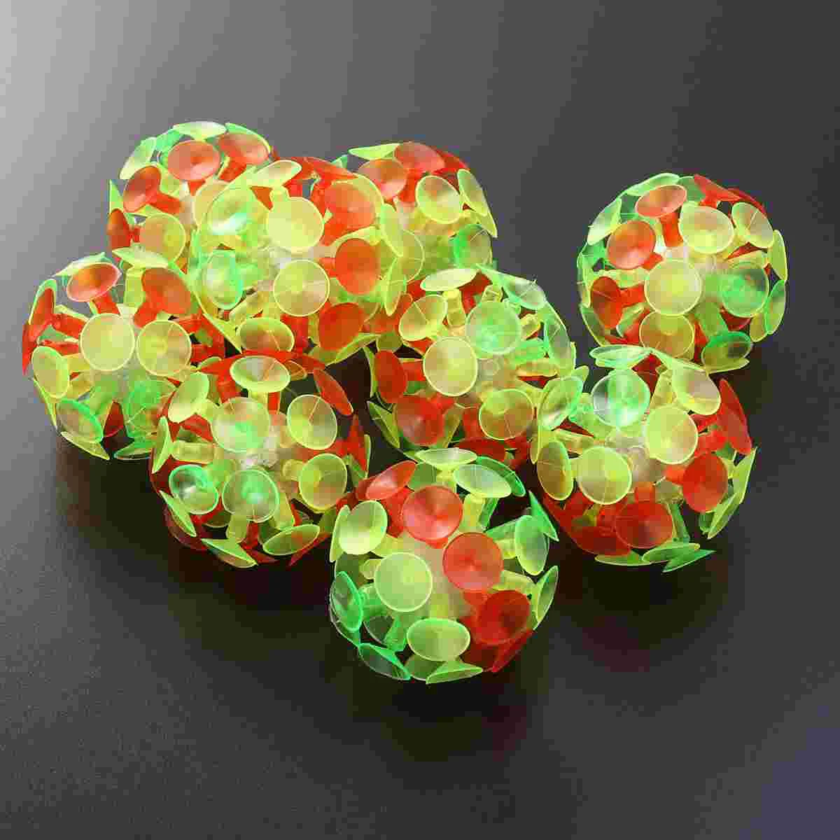 9pcs Children's Suction Ball Toys Glowing Parent-child Interaction Sucker Ball Kids Plaything Party Toy for Boys and Girls