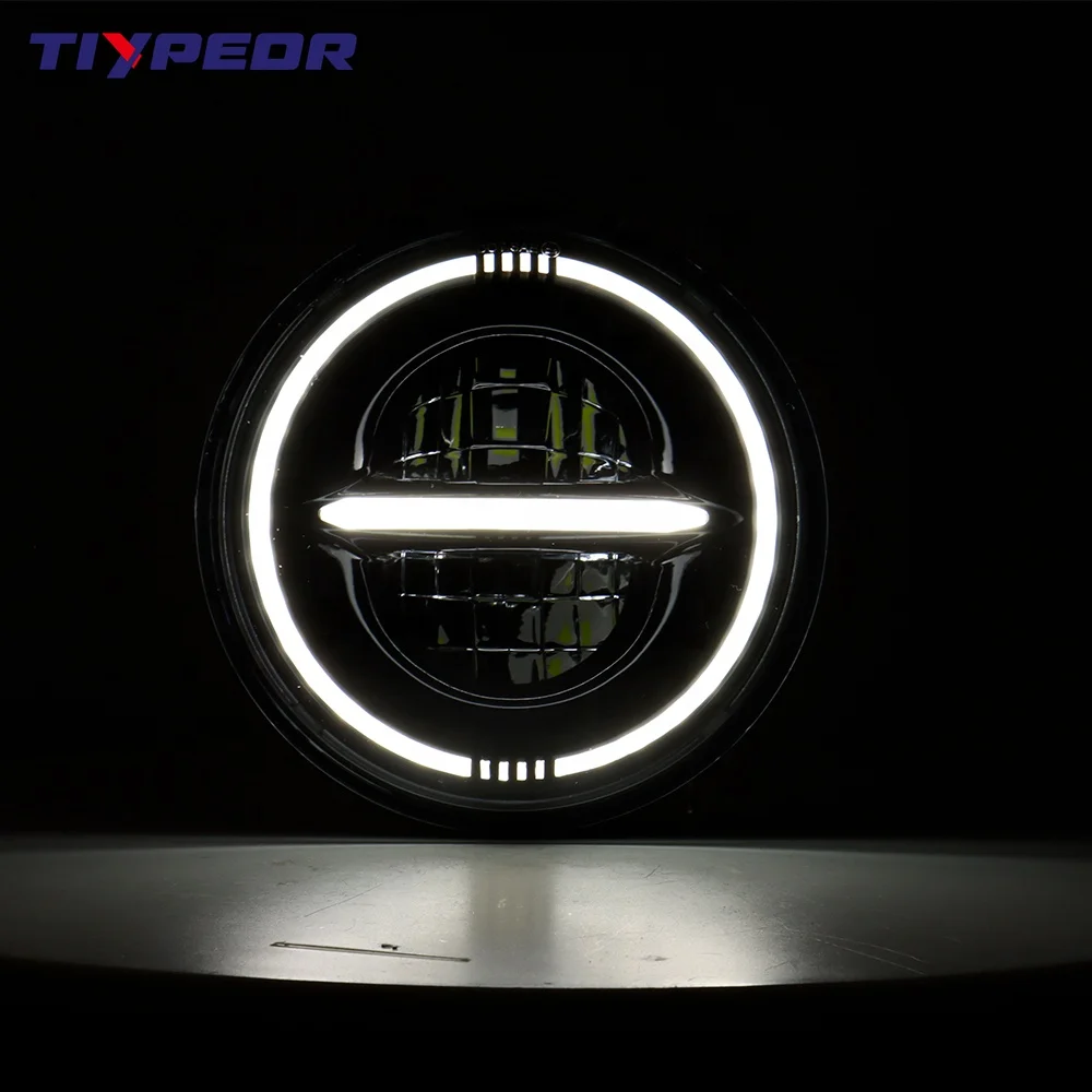 7 inch round LED headlamp with DRL motorcycle off-road LED headlamp