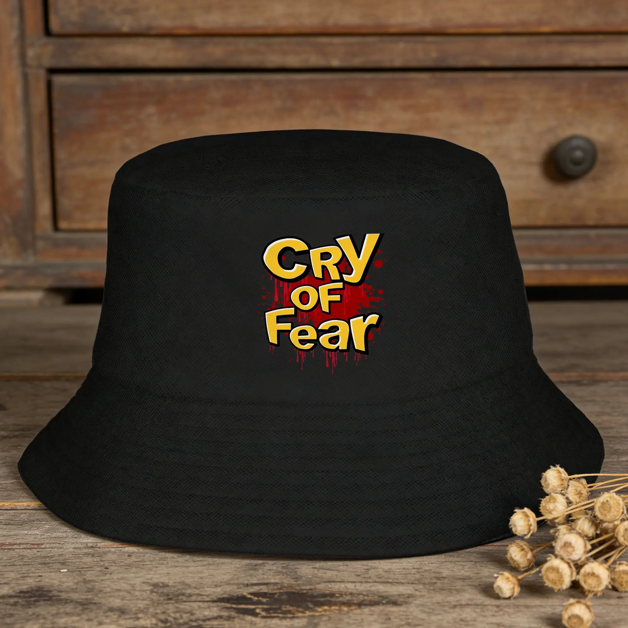 Cry Of Fear   Bucket Hat  Outdoor Fisherman Caps For Men Women Trendy Hunting Sun Hats Personality Design Cap