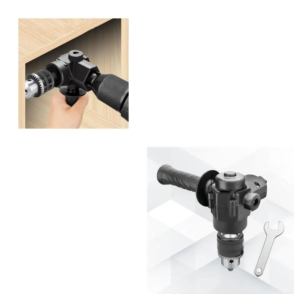 

P82E Compact 90 Degree Drill Attachment Adapter Tool for Easy Access in Narrow Space for Professional Carpenter and Hobbyists