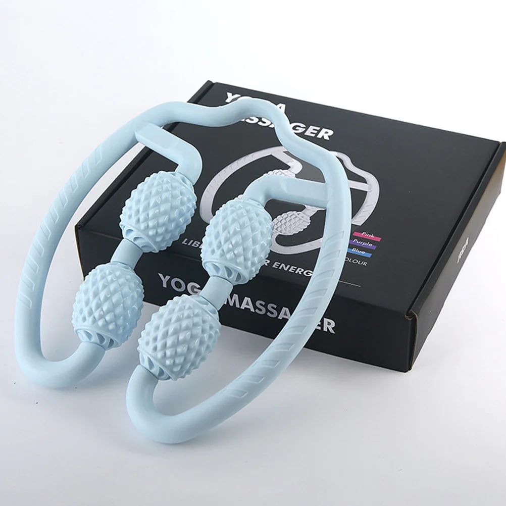 

1Pcs Four Wheel Leg Massager Muscle Roller Yoga Fitness Tool for Muscle Relief Blood Circulation and Post Exercise Relaxation