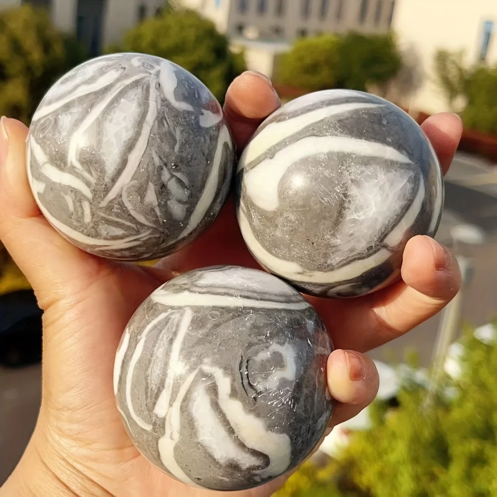 Natural Thousand Eyes Stone Crystal Ball Quartz Spheres Polished Stone Reiki Healing Desktop Room Decor Souvenirs Ore Ball Craft