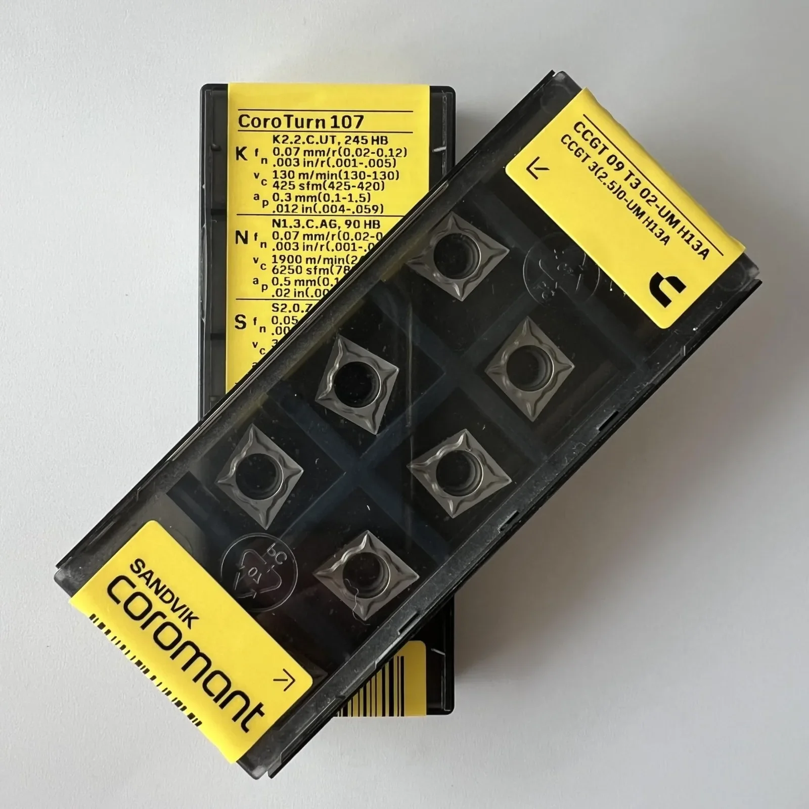 SANDVIK / CCGT09T302-UM H13A / شفرة سبائك الصلب السويدية الأصلية 10 قطع