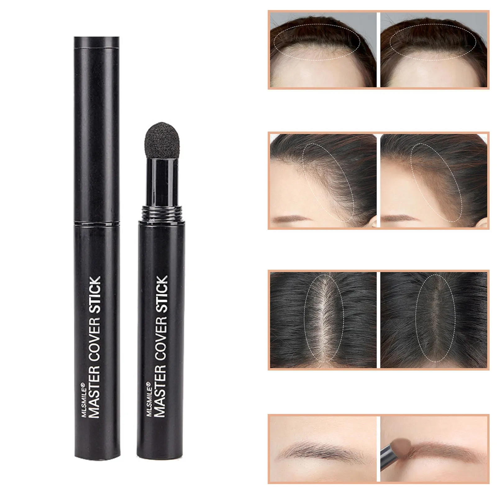 4 Colors Hair Line Modified Repair Stick Pen Hairline Repairing Pen Hairline Powder Waterproof Hairline Refill Eyebrow Pencil