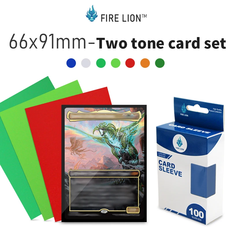 

100PCS 66*91 Premium Matte Anime Two Tone Card Set In Multiple Size Card Sleeves Trading Holder TCG Cards Protector For MTG Card