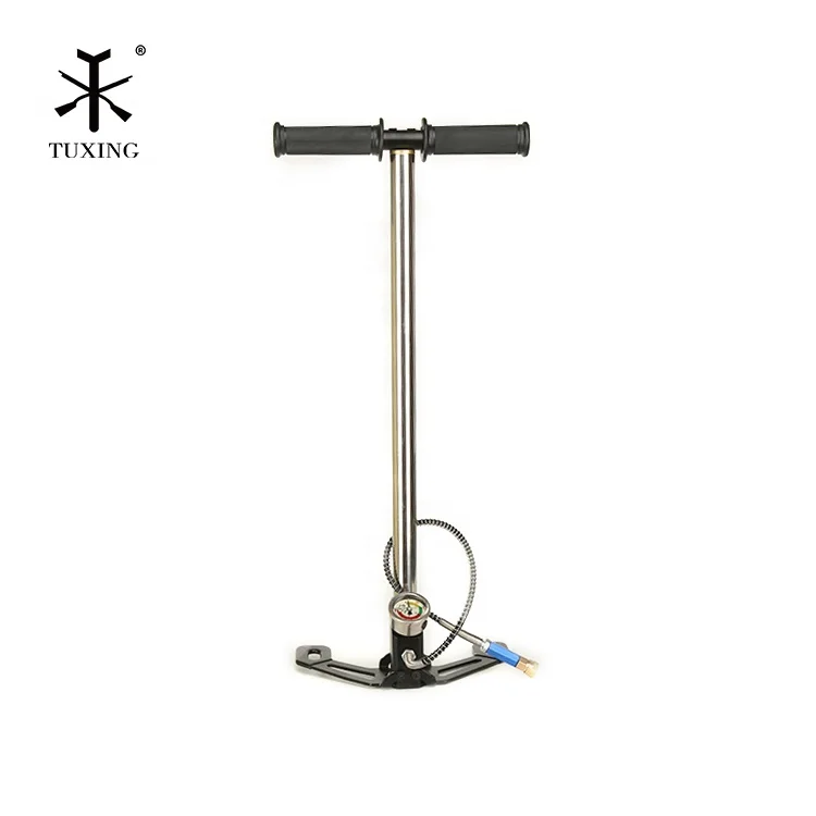 

Factory Suppliers Big Gauge 300Bar 4500Psi 30MPA PCP High Pressure Paintball Three Stages Eight-Shape Pedal Air Hand Pump