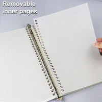 A4/B5/A5 Loose Leaf Refill Binder Notebook Blank/Line/Grid/Cornell Replacable Metal Ring Office&School Supplies Stationery 4