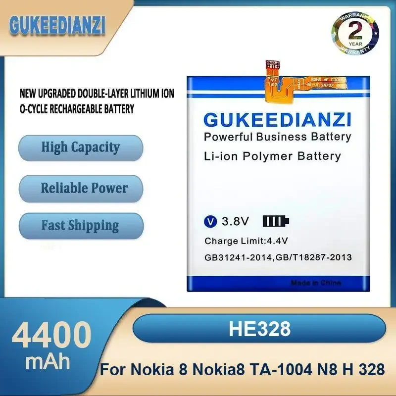 

HE328 Аккумулятор для мобильного телефона большой емкости 4400 мАч для Nokia 8 Nokia8 TA-1004 N8 H 328