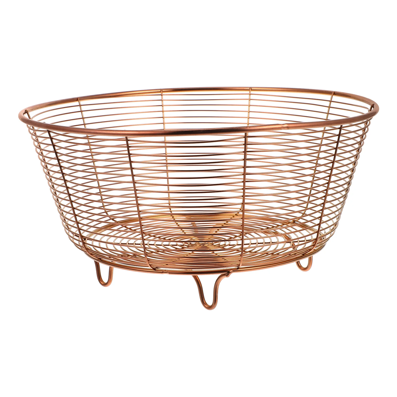 

Stainless Steel Fruit Large Capacity Wire Base Storage Basket For Kitchen Vegetable Holder Modern Farmhouse Style Hollow Metal