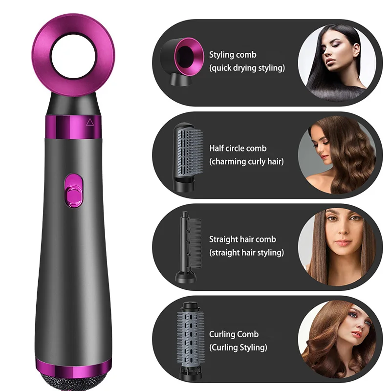 Xiaomi 5IN1 Multifunctional Hair Dryer with Hot Air Brush&Hair Curler&Hair Straightener&Diffuser HairStyling Tool for Home Salon