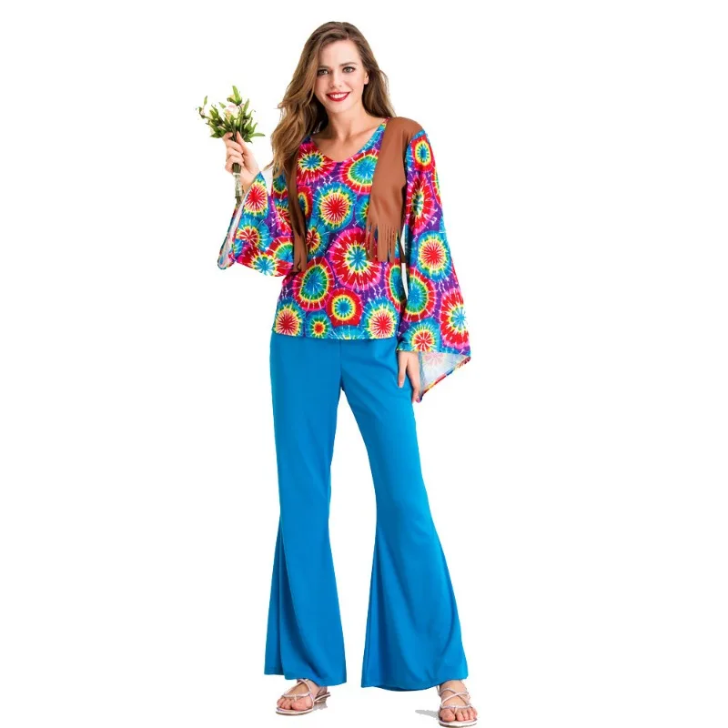 

Hippie Halloween 80's Trendy Men's and Women's Costumes Men's and Women's Masquerade Performance Costumes Stage Costumes