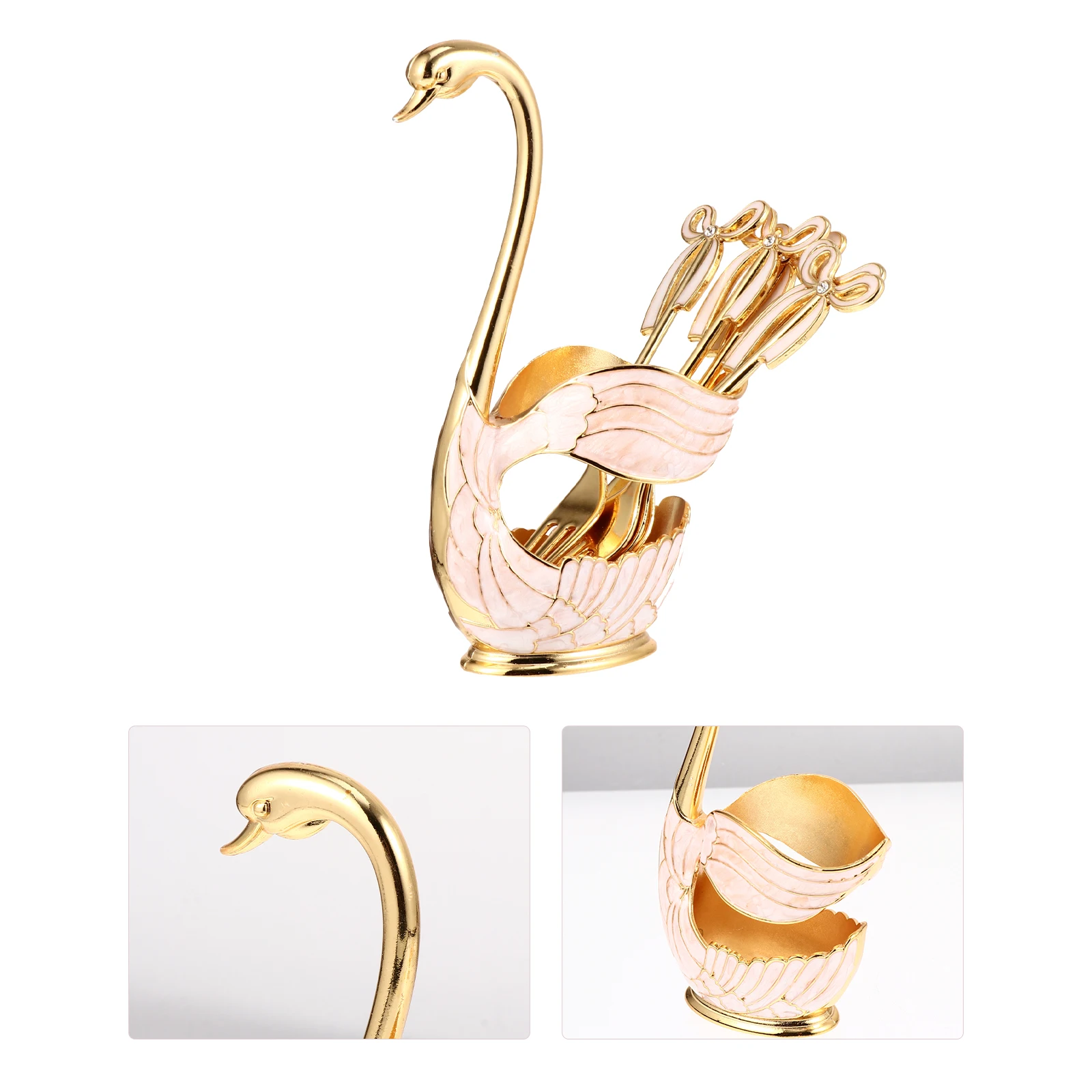 

Dessert Fork Zinc Alloy Ergonomic H Fruit Cake Appetizer Food Forks Snacks Party Tableware Bar Tools