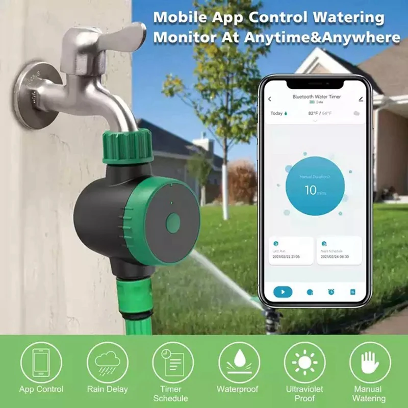 Smart Watering Timer Tuya Smart Phone Ip55 Waterproof Blue Tooth Automatic Water Timer Equipment Smart Life Smart